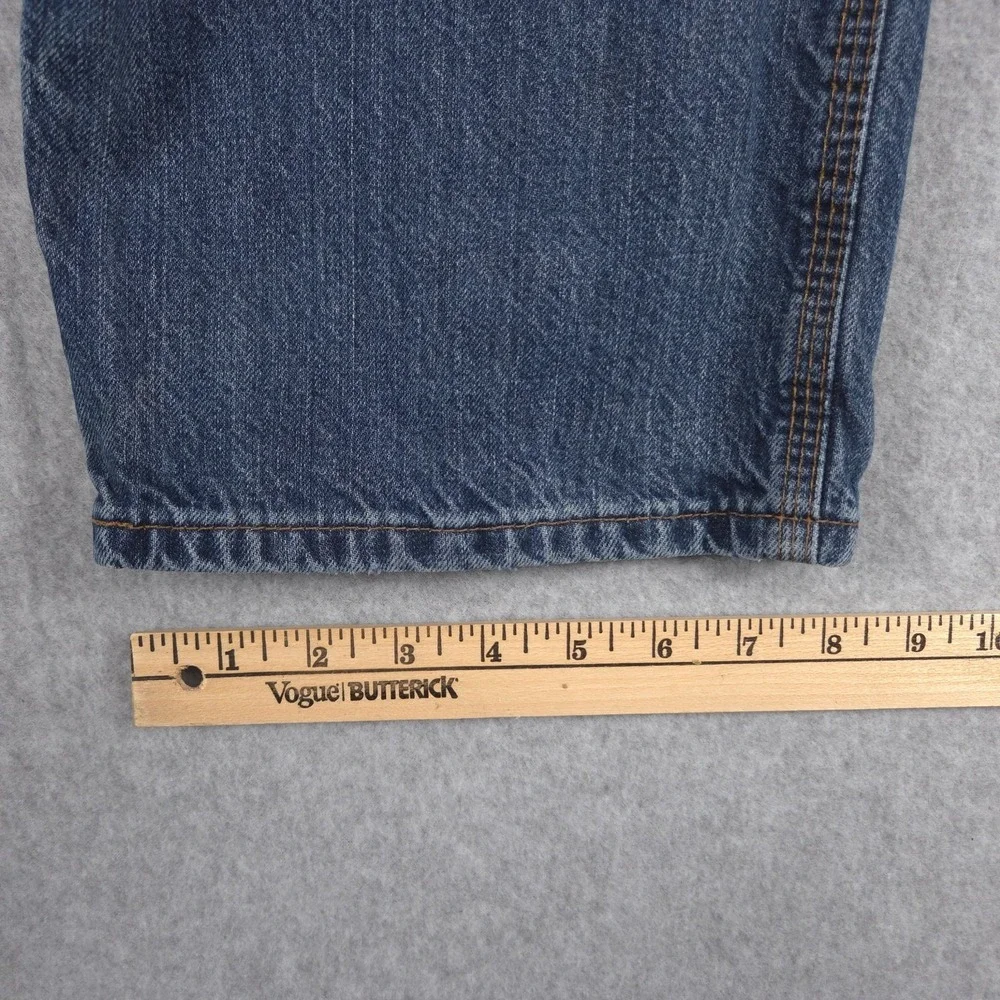 Carhartt Loose Fit Mens Size 36x32 Distressed Grunge Blue Denim Jeans BD4941-M